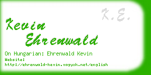 kevin ehrenwald business card